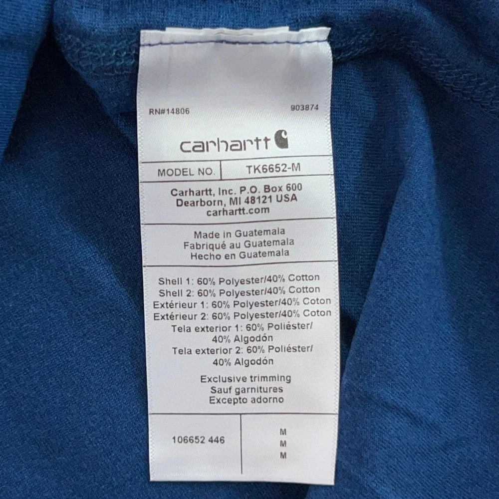 Carhartt Mens Medium Blue Force Relaxed Fit Pocket Short Sleeve T-Shirt NWT